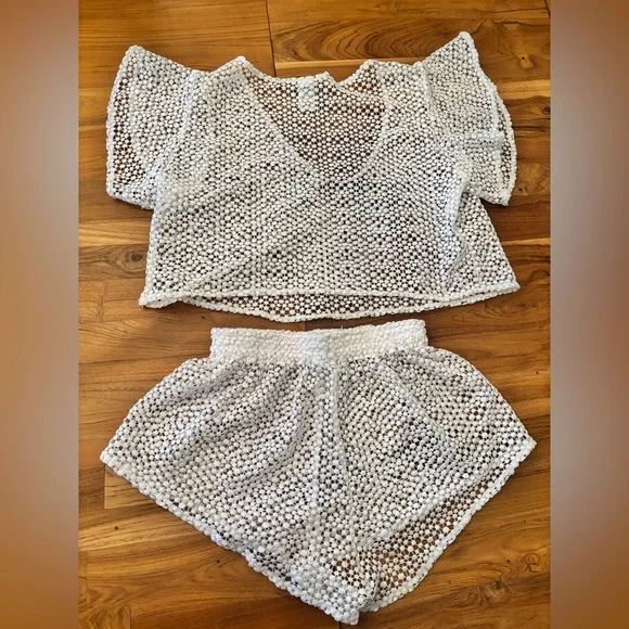 Peixoto- Billie Crochet Coverup Set-Size Small - Picture 11 of 12